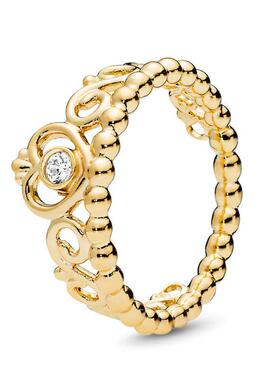 Original Gold Matte Brilliance Hearts Tiara Wishbone Ring Fo
