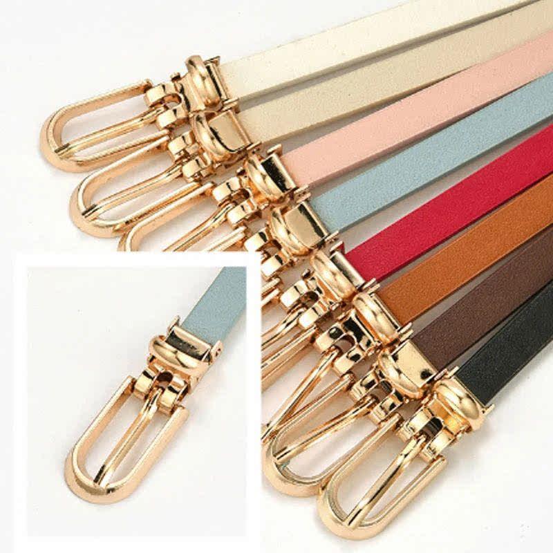 Women&amp;lsquo;s Candy Color Waist Strap Thin Belt For - 图0