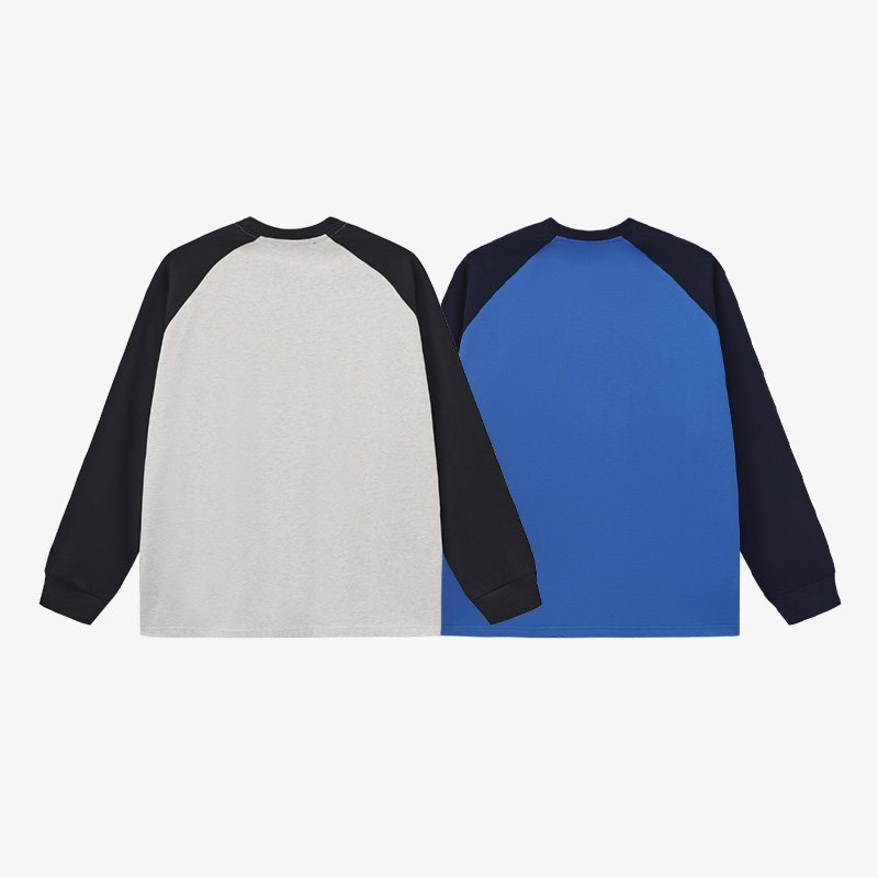 hotplanet2025秋季新款男女同款潮流时尚插肩长袖撞色纯棉T恤265g,淘宝优惠券,粉丝福利购,淘宝优惠卷