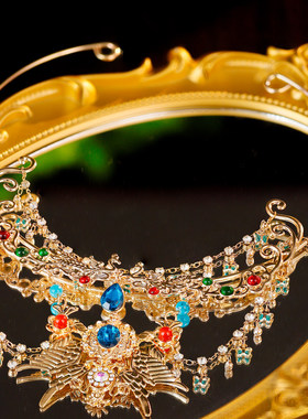 唐风华丽蝴蝶流苏汉服项圈