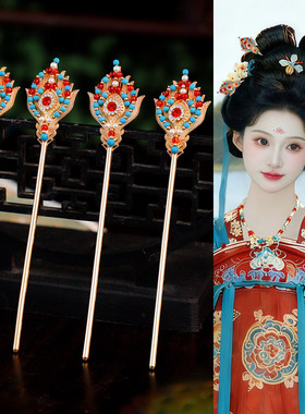 古风仿金合金汉服发簪百搭气质