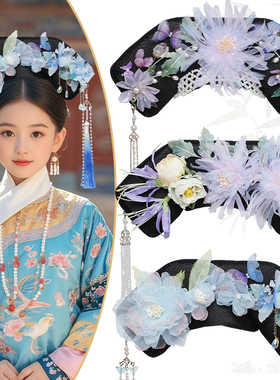 儿童汉服假发古风发包