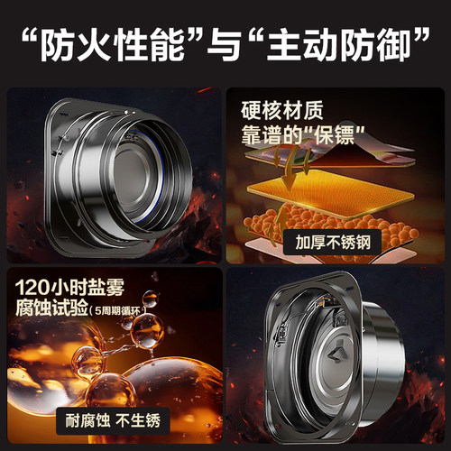 雨虹飞鱼不锈钢抽油烟机止逆阀厨房专用烟道排烟管耐高温止回阀 - 图0