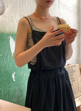 韩国小众天然淡水贝壳串珠项链女ins风夏日百搭多巴胺锁骨链颈链