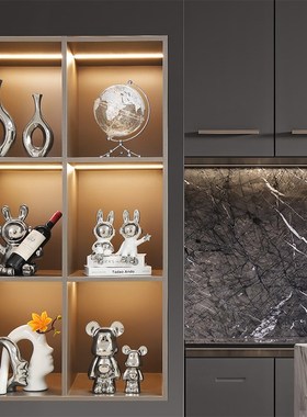 速发轻奢摆酒架酒柜装饰品红件简约家室客厅电视柜办公居桌面摆设