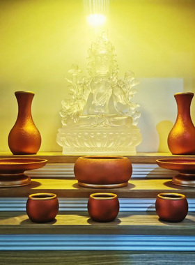 速发具家铜佛贝套装摆件贴金药师佛居彩客厅摆放供具用品