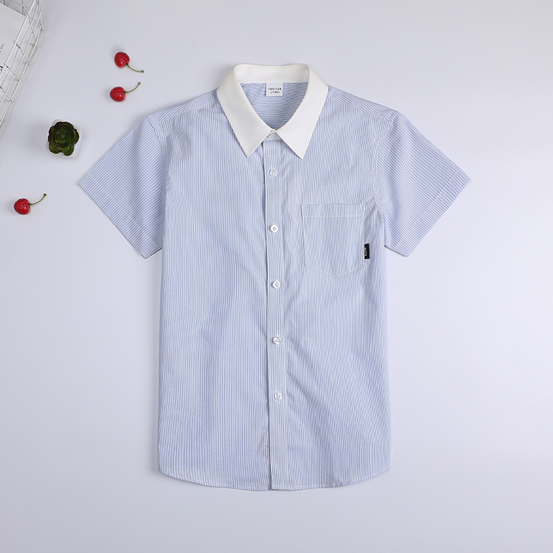 南昌天行创世纪小学生中学高中校服夏季蓝色短袖衬衫秋冬枣红套装