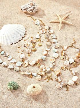 Bohemian Natural Rice Necklace Choker Women's Beach Jewe