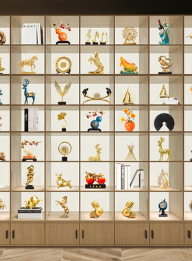 速发轻奢高端大气客厅酒柜饰品摆件高断玄关隔档柜电视柜软装家居