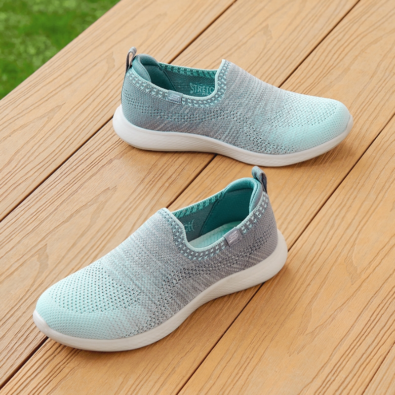 Skechers斯凯奇新款女一脚蹬简约休闲运动鞋舒适透气健步鞋104486 - 图1