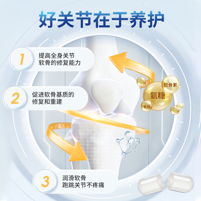 瑞士进口B'Onaturis氨糖软骨素护关节中老年人维骨力氨基葡萄糖 - 图1