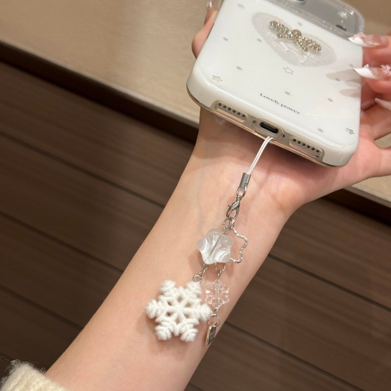 甜美圣诞雪花挂件冬日植绒雪花包包钥匙扣手机链圣诞节送闺蜜礼物,淘宝优惠券,粉丝福利购,淘宝优惠卷