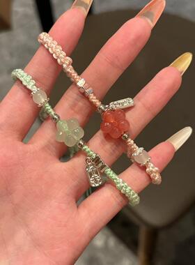 多巴胺桃花手绳2024年新款