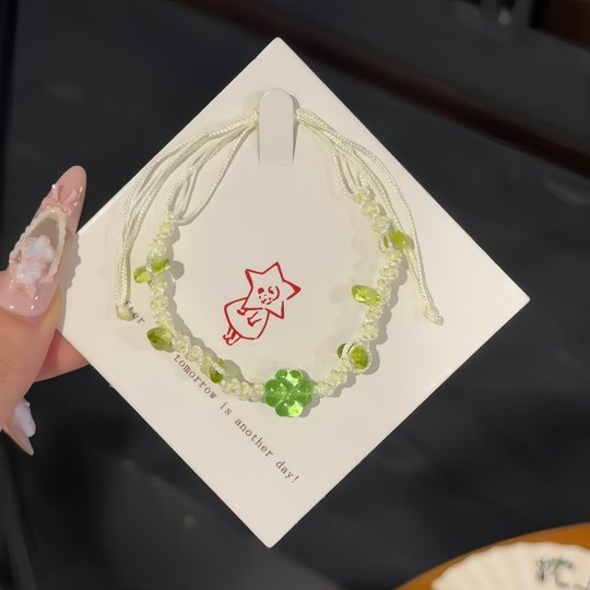 Wear your luck with a four-leaf clover bracelet to protect you