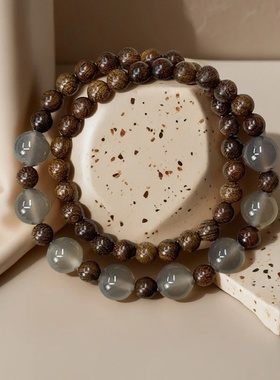 半城山水中式串珠手链盘玩出独特