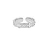 Vintage middle-aged cross ring niche design open adjustable index finger ring versatile couple ring
