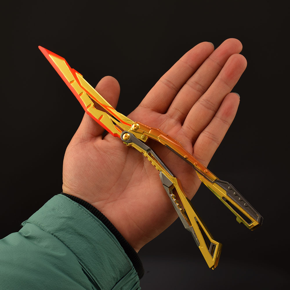 穿越火线模型现货CF穿越火线炽芒蝶刃武器模型全金属工艺品摆件蝴蝶刀玩具兵器