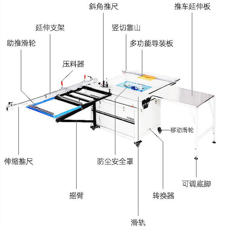 裁装装修板锯潢料锯锯推台锯开木工电动精密家具精密无尘锯