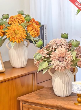 泰迪向日葵客厅装饰花插陶瓷花瓶