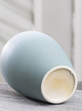 小清新简约陶瓷花瓶批发家居客厅插花水培花瓶摆件粗陶罐装饰花盆