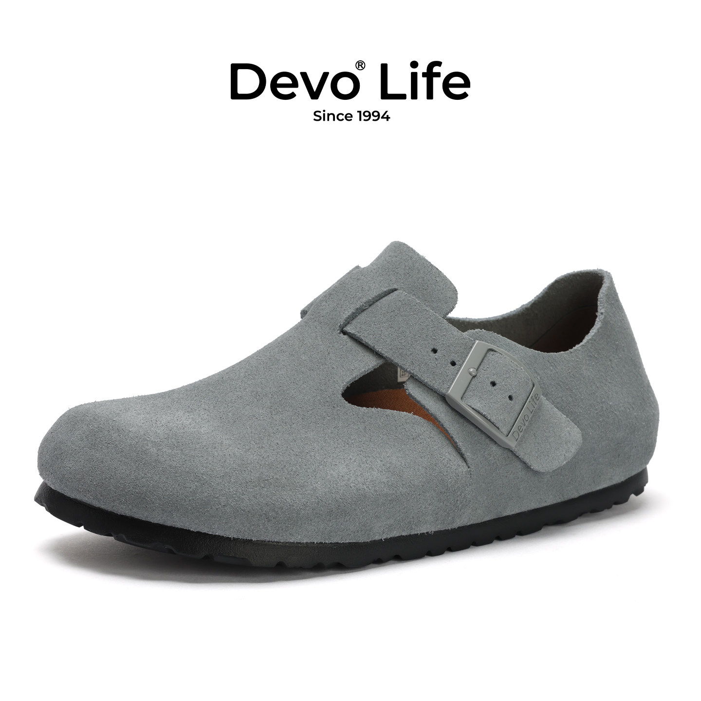 Devo/的沃勃肯鞋女款软木鞋磁吸扣反绒防滑百搭情侣休闲鞋66008,淘宝优惠券,粉丝福利购,淘宝优惠卷