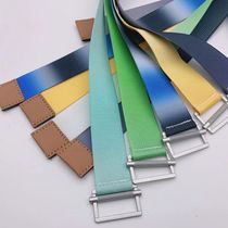 Rainbow canvas men and womens belts Cool ins Brief about 100 hitch fashion trendy young students lengthened pull-heart buckle