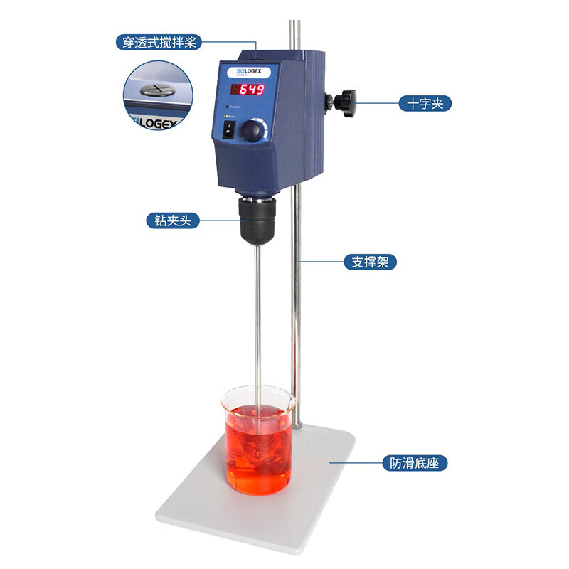 SCILOGEX 新SCI20-S老OS20-S  数显型顶置式强力电子搅拌器套装 - 图0