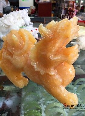 新品天然米黄玉貔貅摆件家居客厅玄关酒柜办M公室电视柜装饰品礼