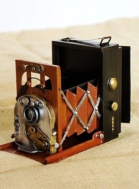 速发怀旧复古摆咖老式照相机示型橱窗展模装饰摆件件啡厅摄影道具