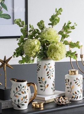 速发轻奢家居插花陶瓷摆件柜厅电视客餐桌摆件样板间软装装饰