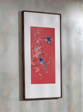 速发 手工錾刻 铜雕画《喜上枝头》装饰画 玄关画 背景画 壁画