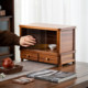 Walnut ໄມ້ແຂງ drawer ປະເພດ rack ເກັບຮັກສາ desktop