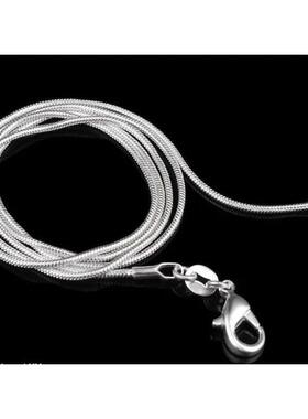 1MM 925 Sterling Silver Chain Fashion Sliver Necklace High Q