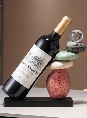 时来运转红酒架摆件酒柜装饰品轻奢高档高级感客厅家居饰品餐边柜