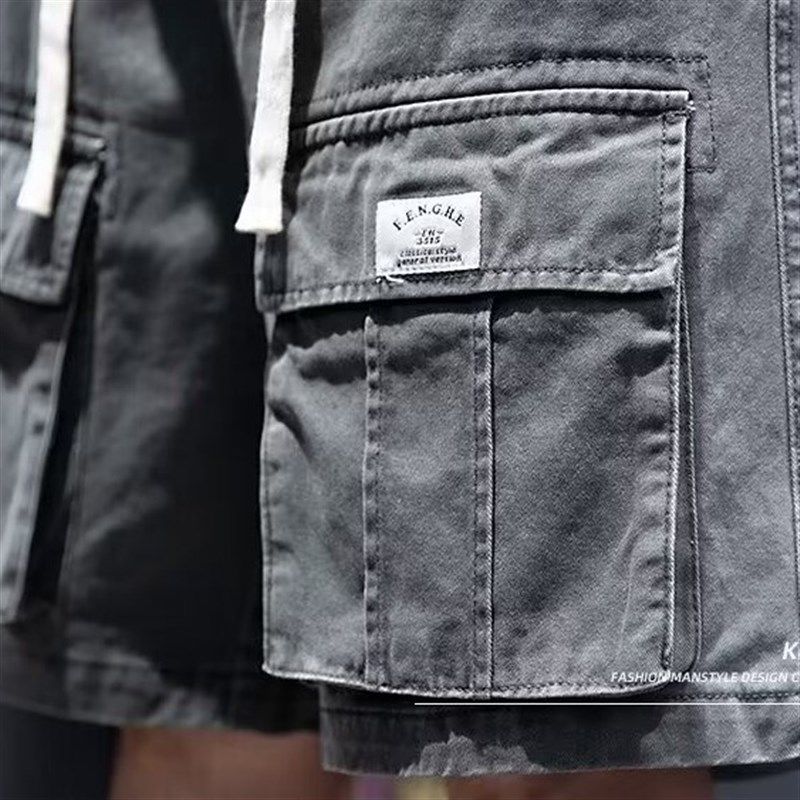 大码300斤重磅工装短裤男夏季宽松潮牌五分裤男生多口袋休闲中裤,淘宝优惠券,粉丝福利购,淘宝优惠卷