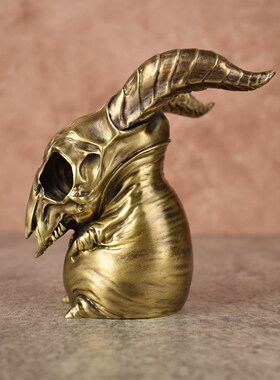 黄铜创意羊头怪手办模型桌面摆件手把件客厅书房办公室摆件礼品