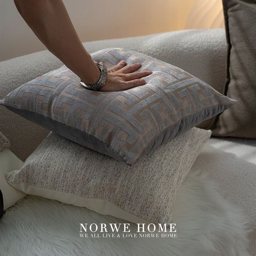 抱枕客厅沙发腰靠轻奢中古风样板间软装枕套枕芯民宿酒店靠垫靠枕 - 图1