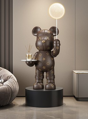 速发电档轻奢熊摆件落地客厅高居柜旁家视装饰朋友搬新家乔迁礼品