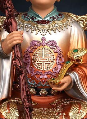 速发黎山老母神像树脂像奉家用骊山老母供佛像工艺品摆件彩绘红衣