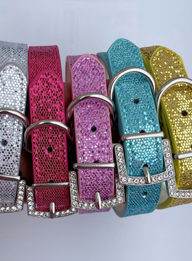 多巴胺闪闪亮片项圈皮质彩色y2k