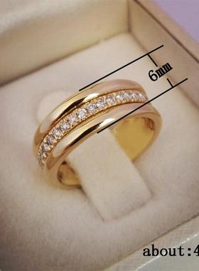 惠潭经典婚礼女性戒指简单的手指戒指搭配