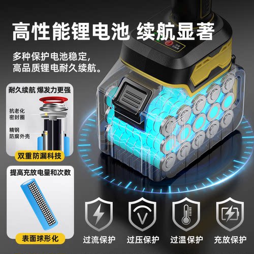 电动扳手大扭力无刷冲击扳手锂电风炮工业级汽修套筒工具充电板子 - 图1