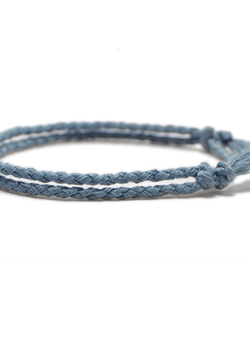 细棉麻彩色手链麻花辨编民族风手工编织手绳女手环简约冷淡日系风