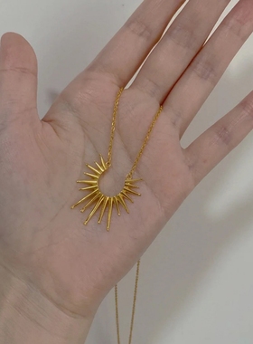 ins冷淡风太阳吊坠项链