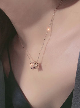 钛钢不褪色小蛮腰吊坠项链