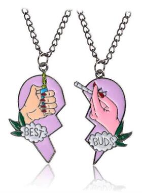 Couple Pendant Necklace 2Pcs Friendship Jewelry for ladies
