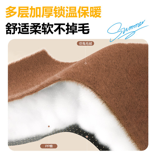 适用于雅迪cl13三轮车毛绒坐垫电动车冬季保暖代步车座套冠能电瓶 - 图3