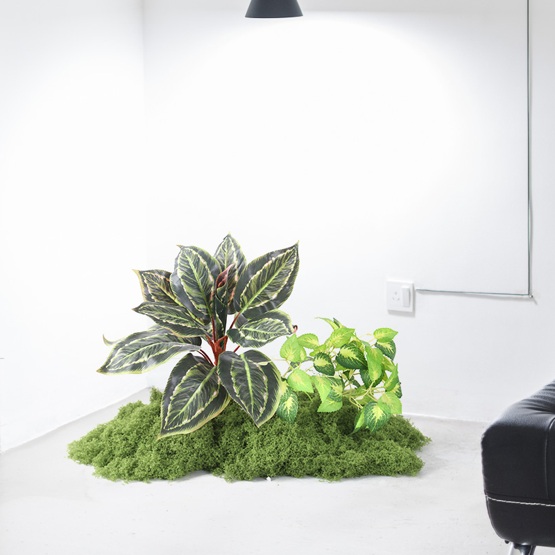 仿真绿植造景春季氛围假苔藓植物装饰景观仿生室内楼梯下草坪布置 - 图2