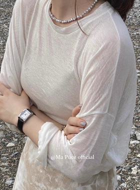 韩国春夏S925银天然灰色淡水珍珠真多麻小众设计短款项链锁骨链