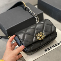 2023 New Tide Fashion Rhombus Skew Satchel Retro Gold And Silver Splicing Chain Purse Chest Bag Sheepskin Bags Women